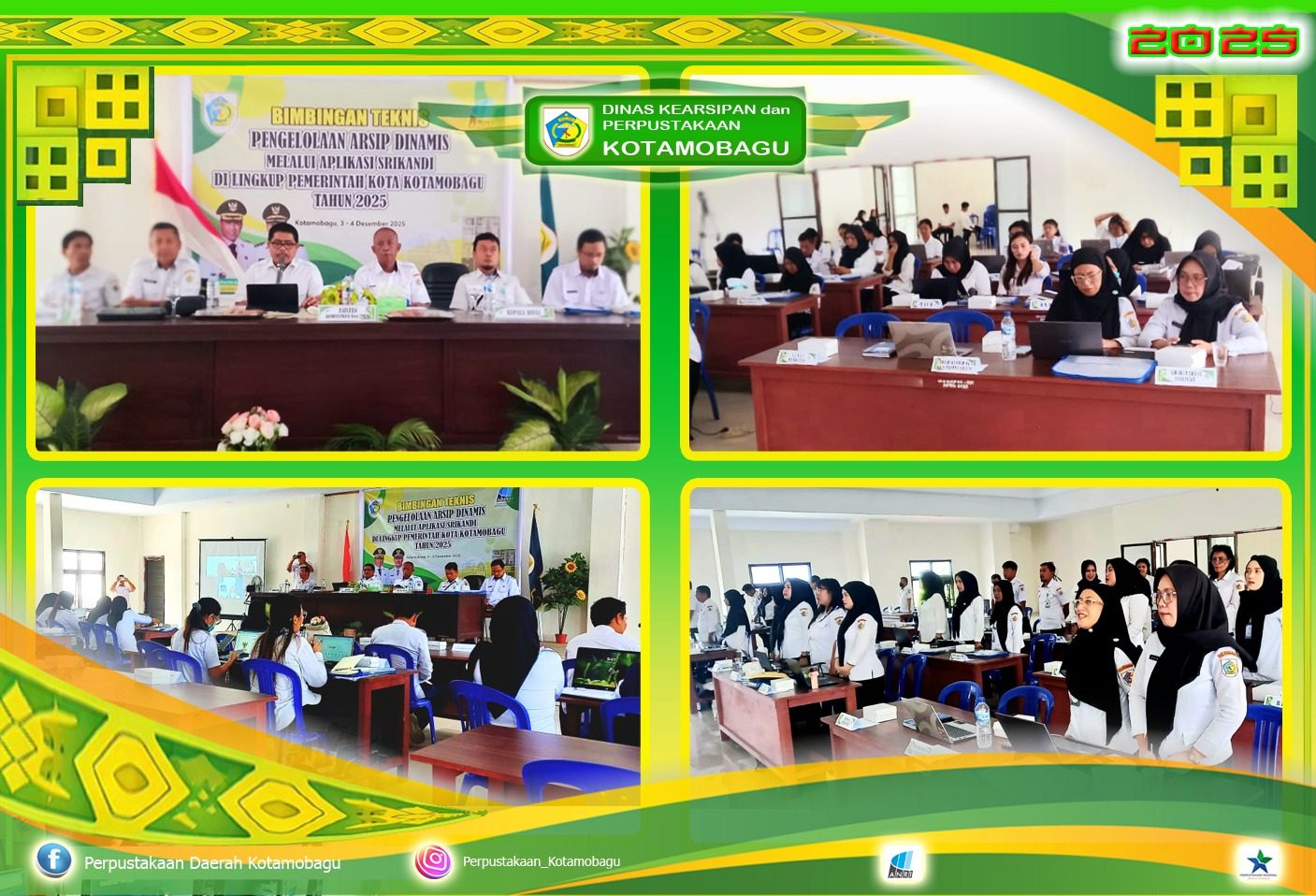 Pembukaan Bimtek Pengelolaan Arsip Dinamis melalui aplikasi SRIKANDI, di Lingkungan Pemerintah Kota Kotamobagu Tahun 2025