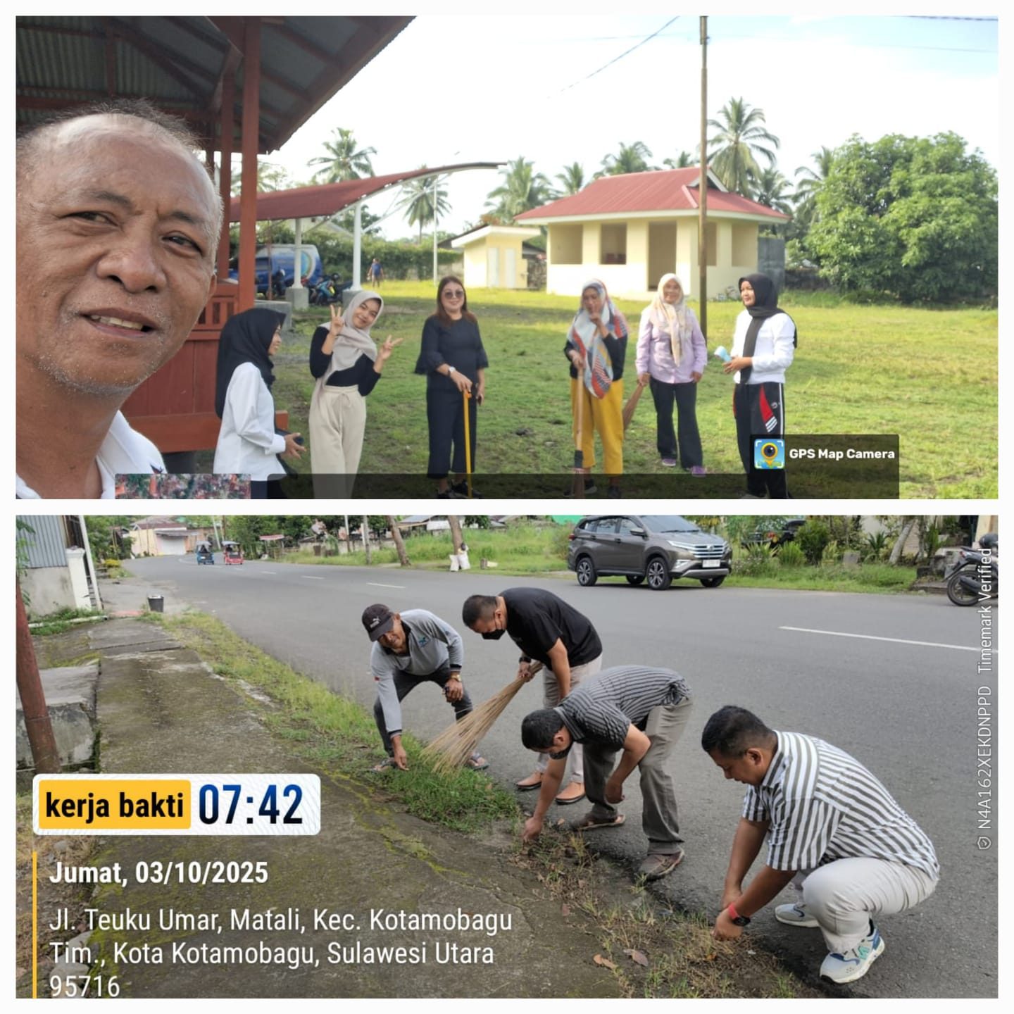 GIAT KERJA BAKTI DI LINGKUNGAN DINAS KEARSIPAN DAN PERPUSTAKAAN KOTA KOTAMOBAGU : WUJUD KEPEDULIAN TERHADAP LINGKUNGAN HIDUP.